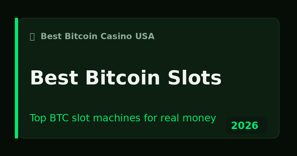 Slot Machine Payout Algorithm Best Bitcoin Slots 2026: Top BTC Slot Machines for Real Money